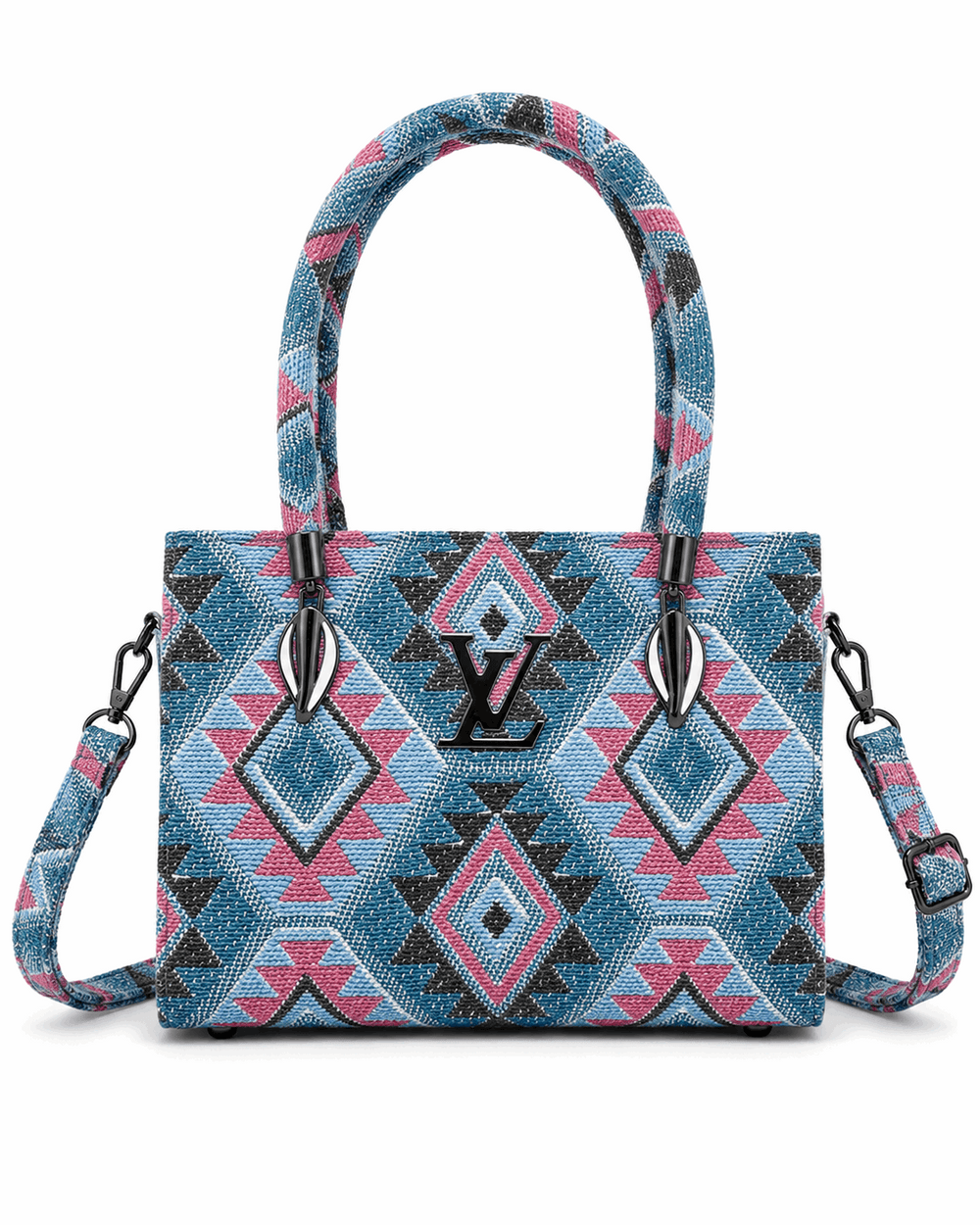 Woven Geometric Mini Bag