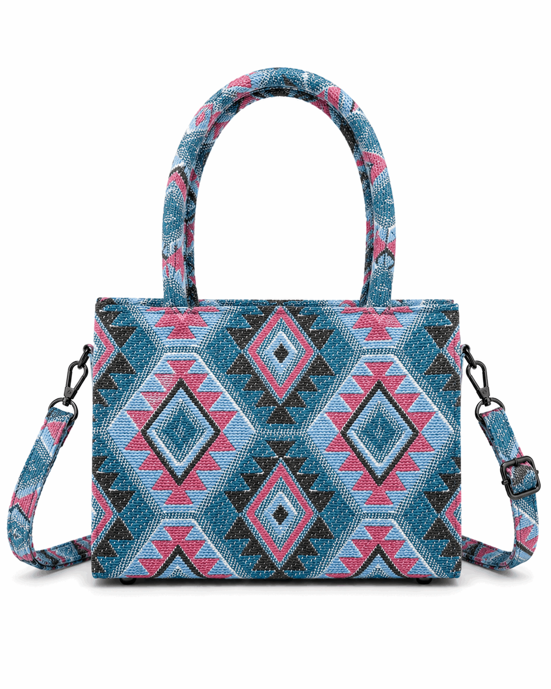 Woven Geometric Mini Bag