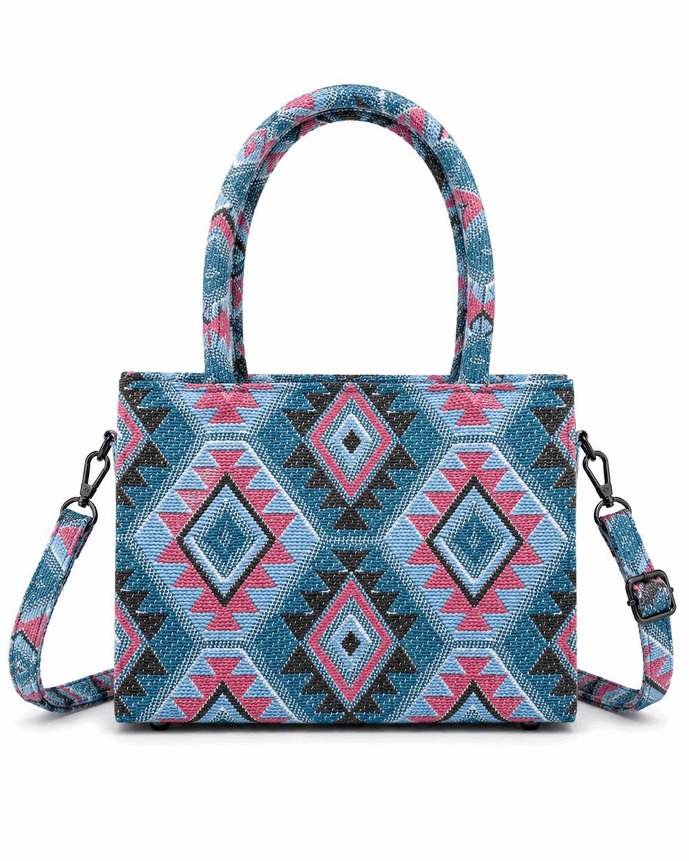 Woven Geometric Mini Bag