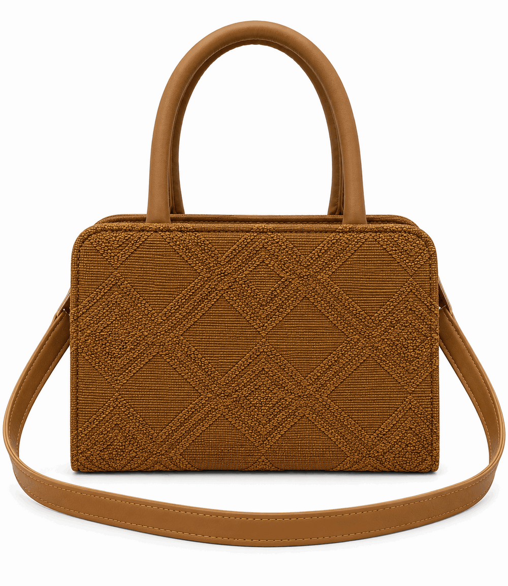 Dual Tone Textured Hand bag