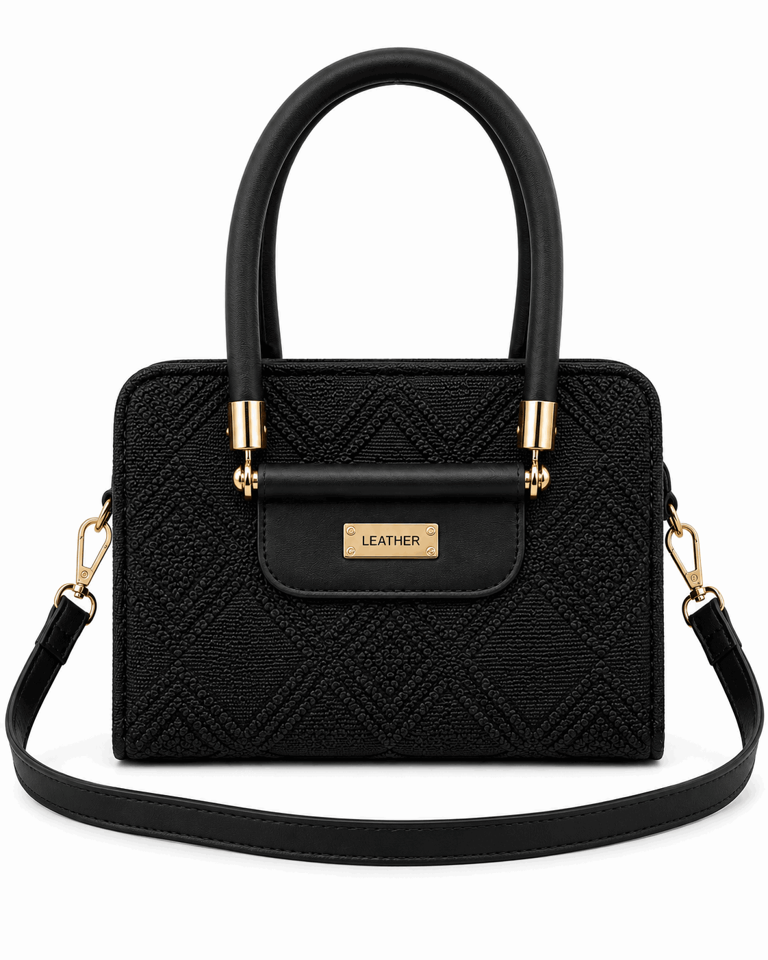 Dual Tone Textured Hand bag