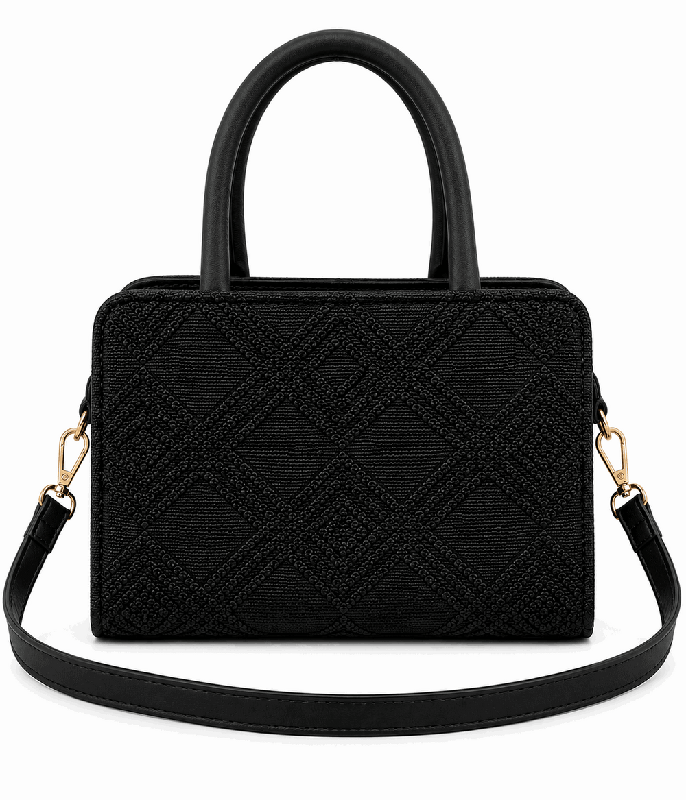 Dual Tone Textured Hand bag