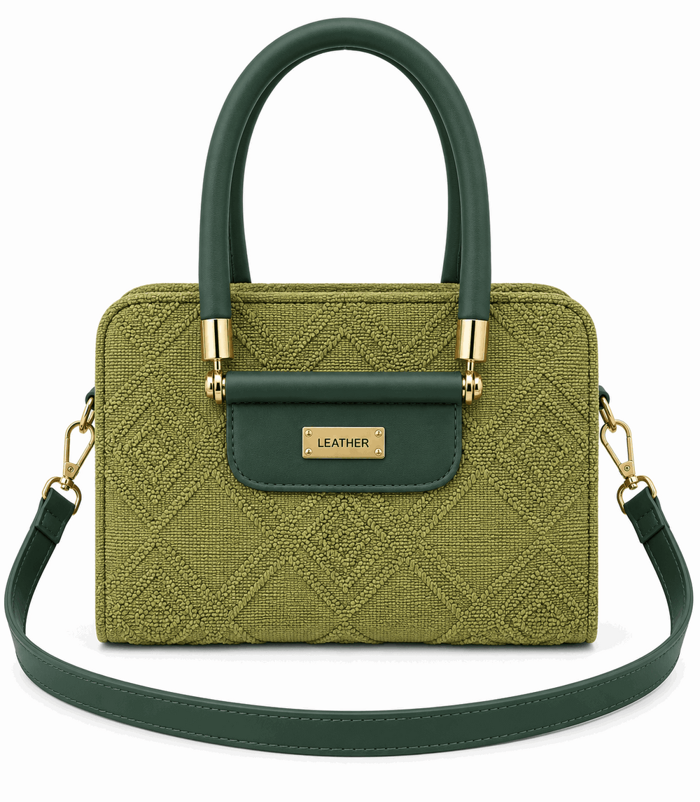 Dual Tone Textured Hand bag
