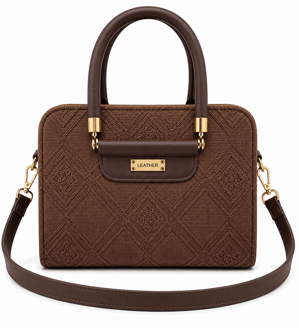 Dual Tone Textured Hand bag