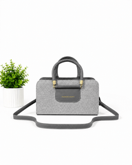 Textured Top Handle Handbag
