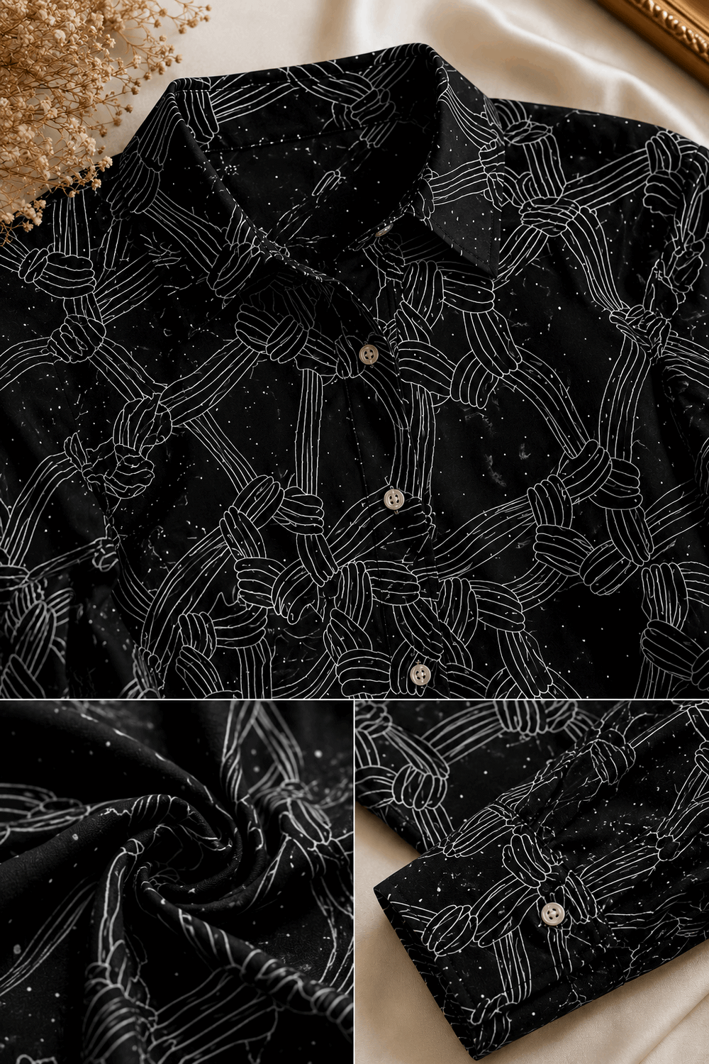 Black Abstract Printed Shirt