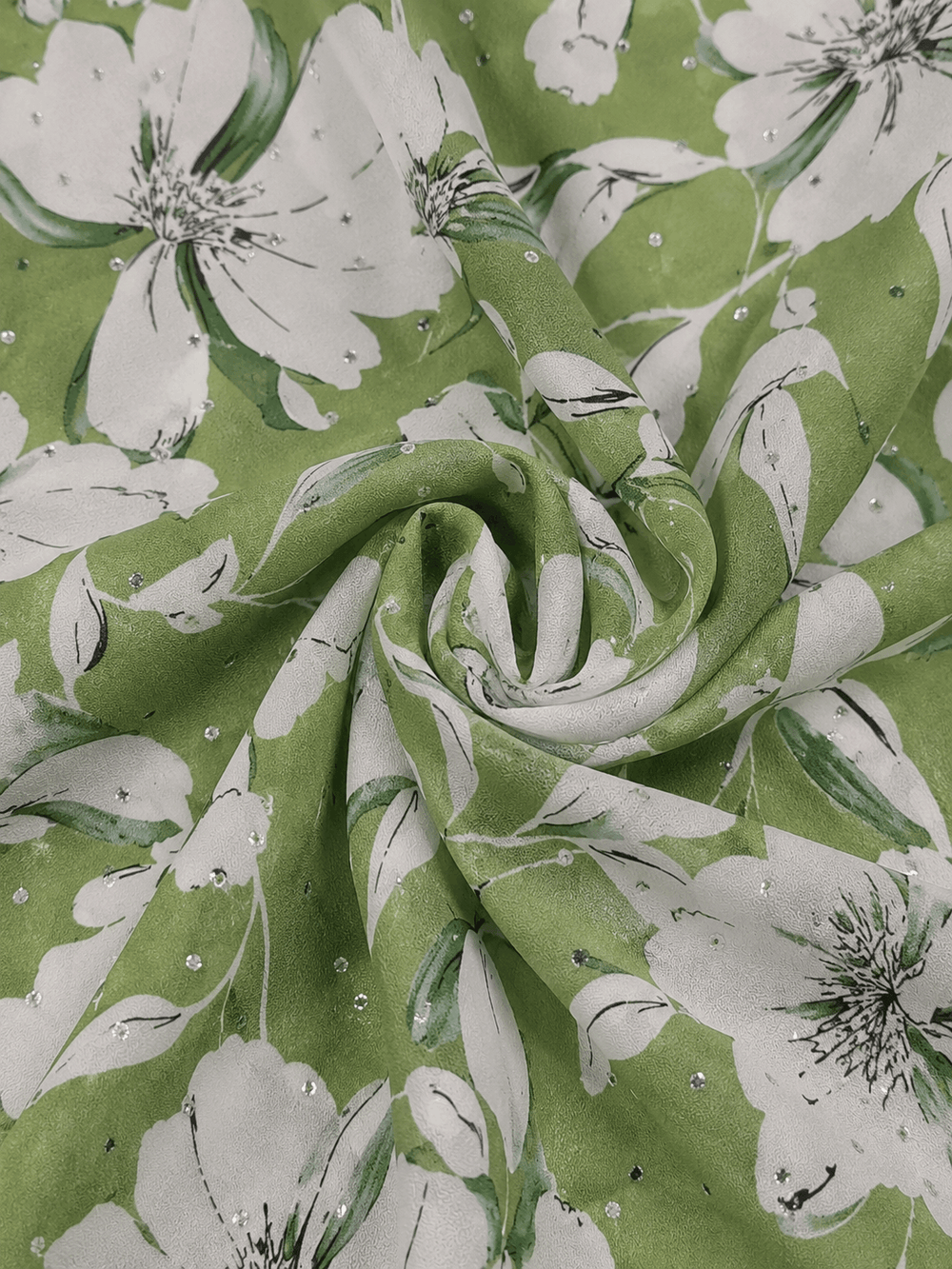 Green Floral Printed Shirt