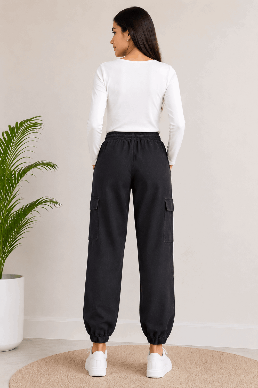 Lightweight Drawstring Trouser Chracoal