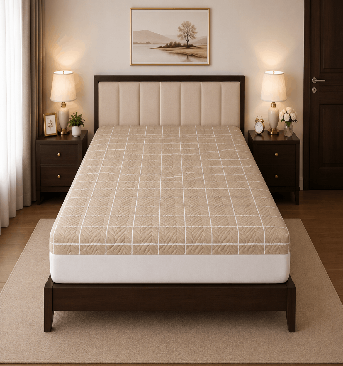 Mattress Protector Quilted Waterproof Ultra sonic NCS #122