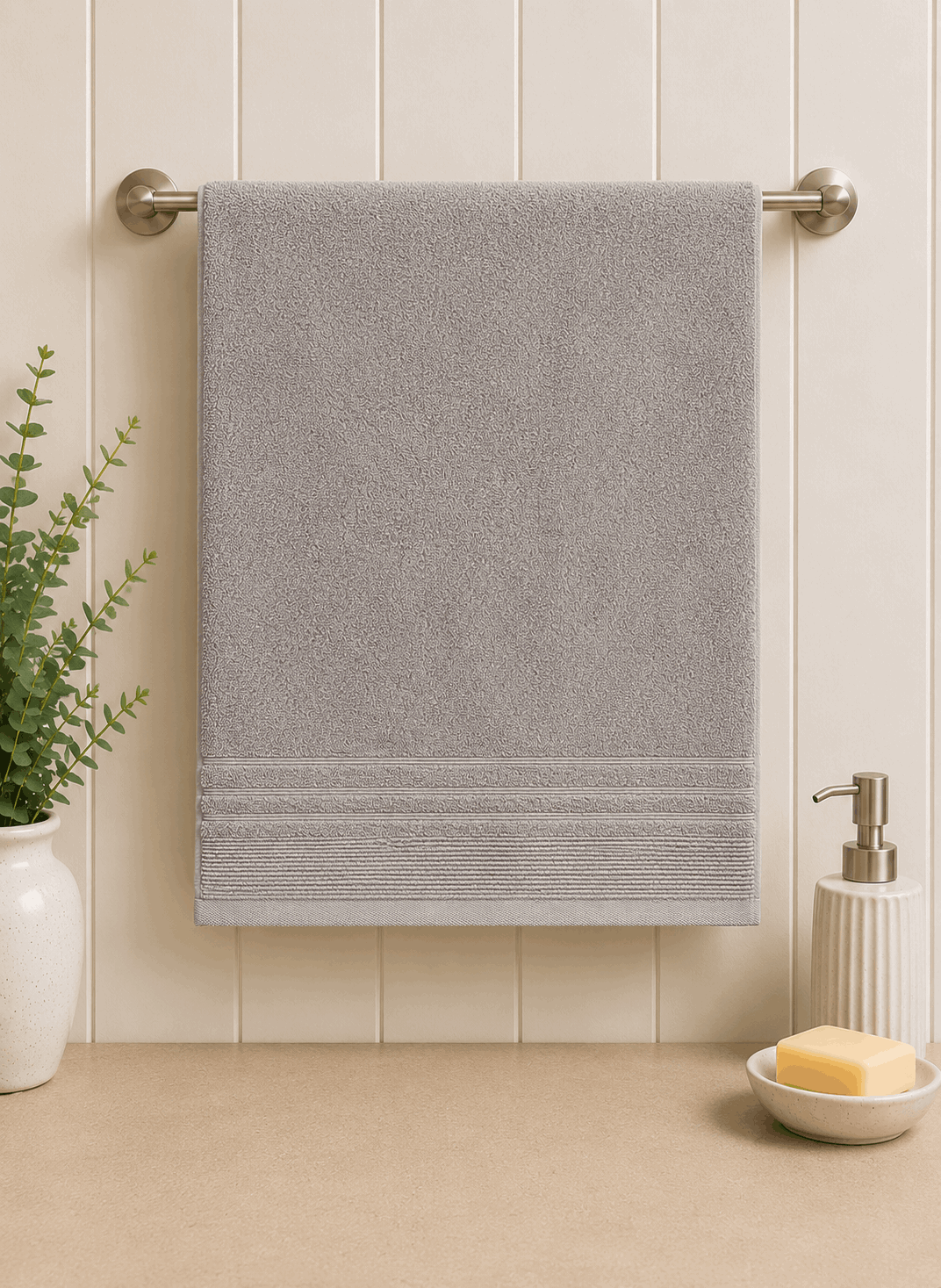 Cotton Ribed Bath Towel