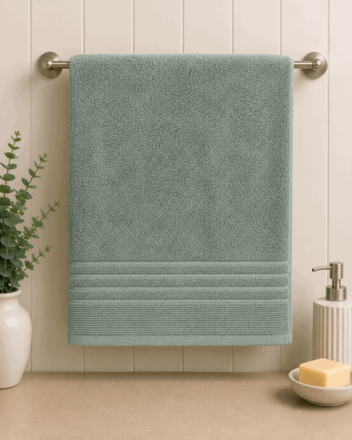 Cotton Ribed Bath Towel