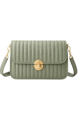 Elegant Green Pleated Crossbody Bag