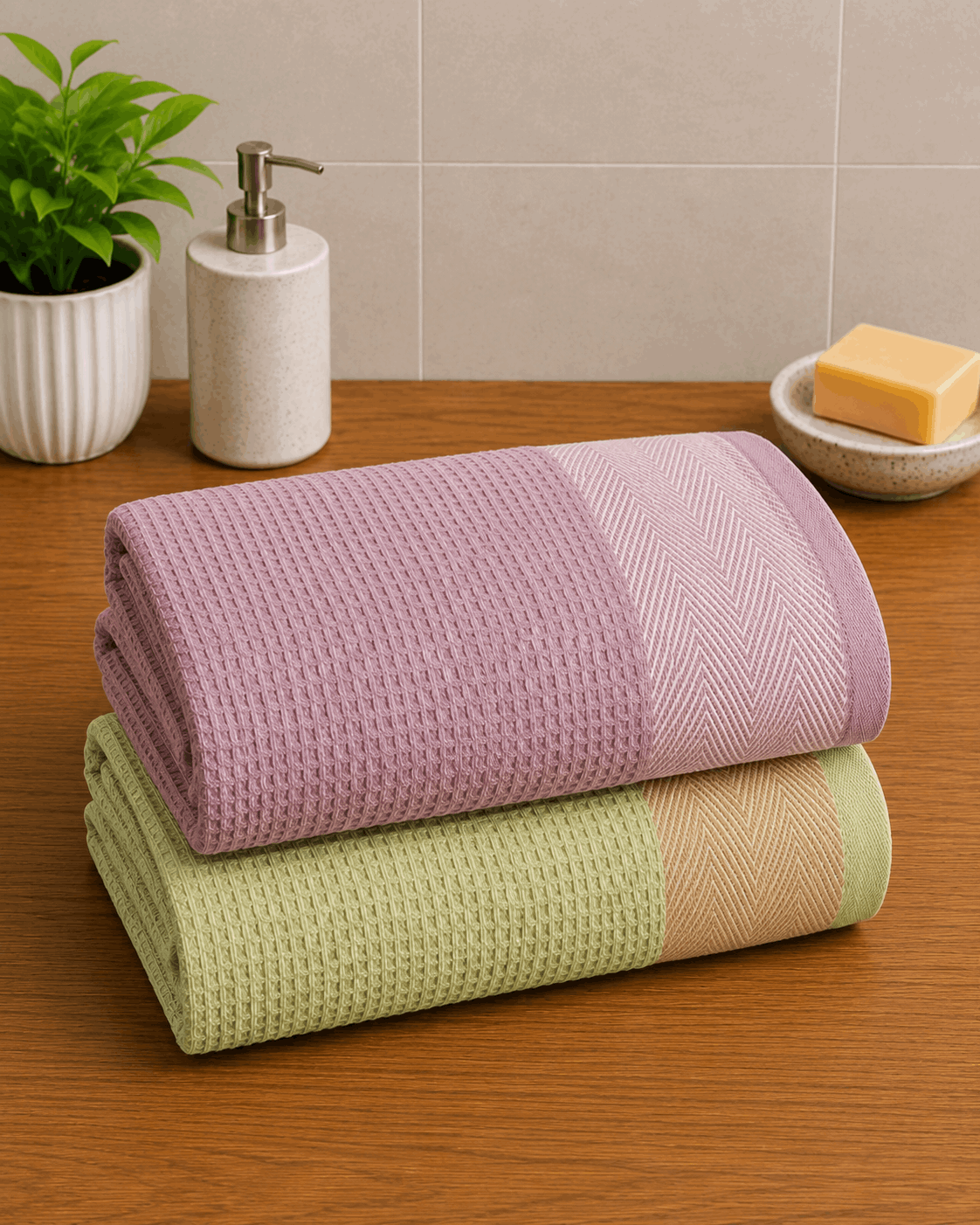 Apex Border Hand Towel (Pack of 2) - Nishat Creative Store