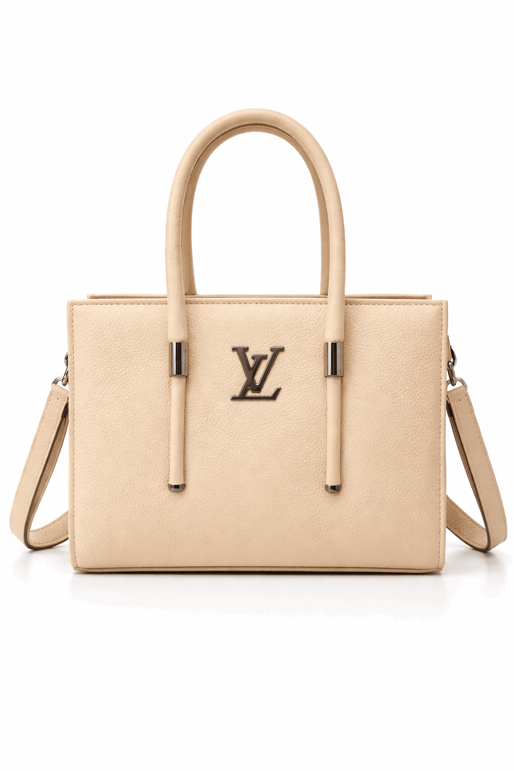 Beige Vegan Leather Satchel - Nishat Creative Store