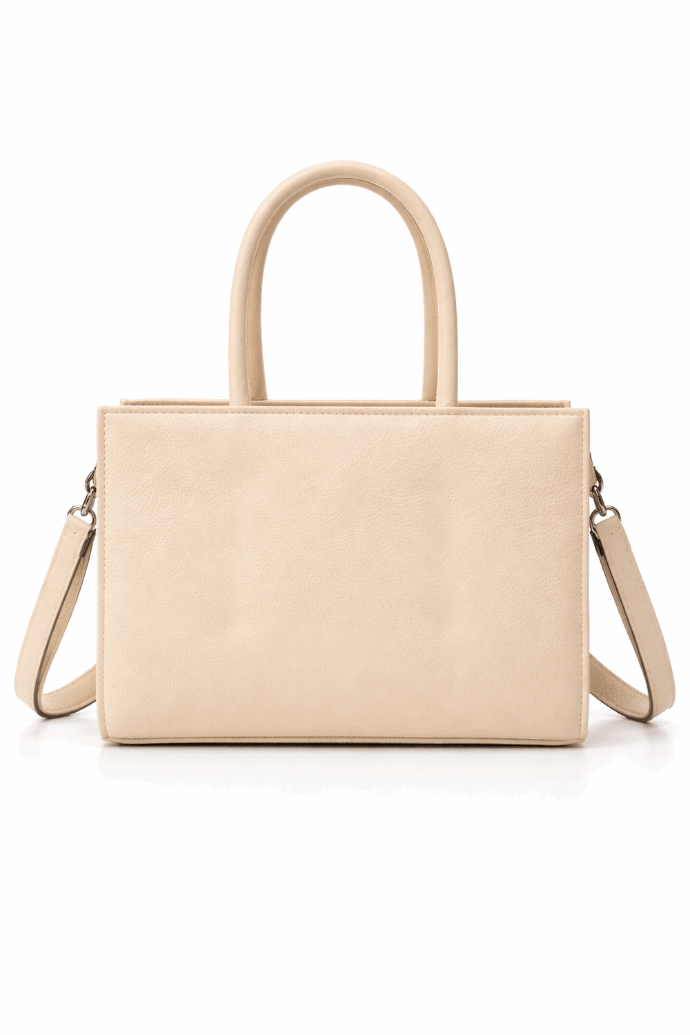 Beige Vegan Leather Satchel - Nishat Creative Store
