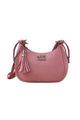 Blush Pink Coach Hobo Bag – Vegan Leather with Tassel Accent - Nishat Creative Store
