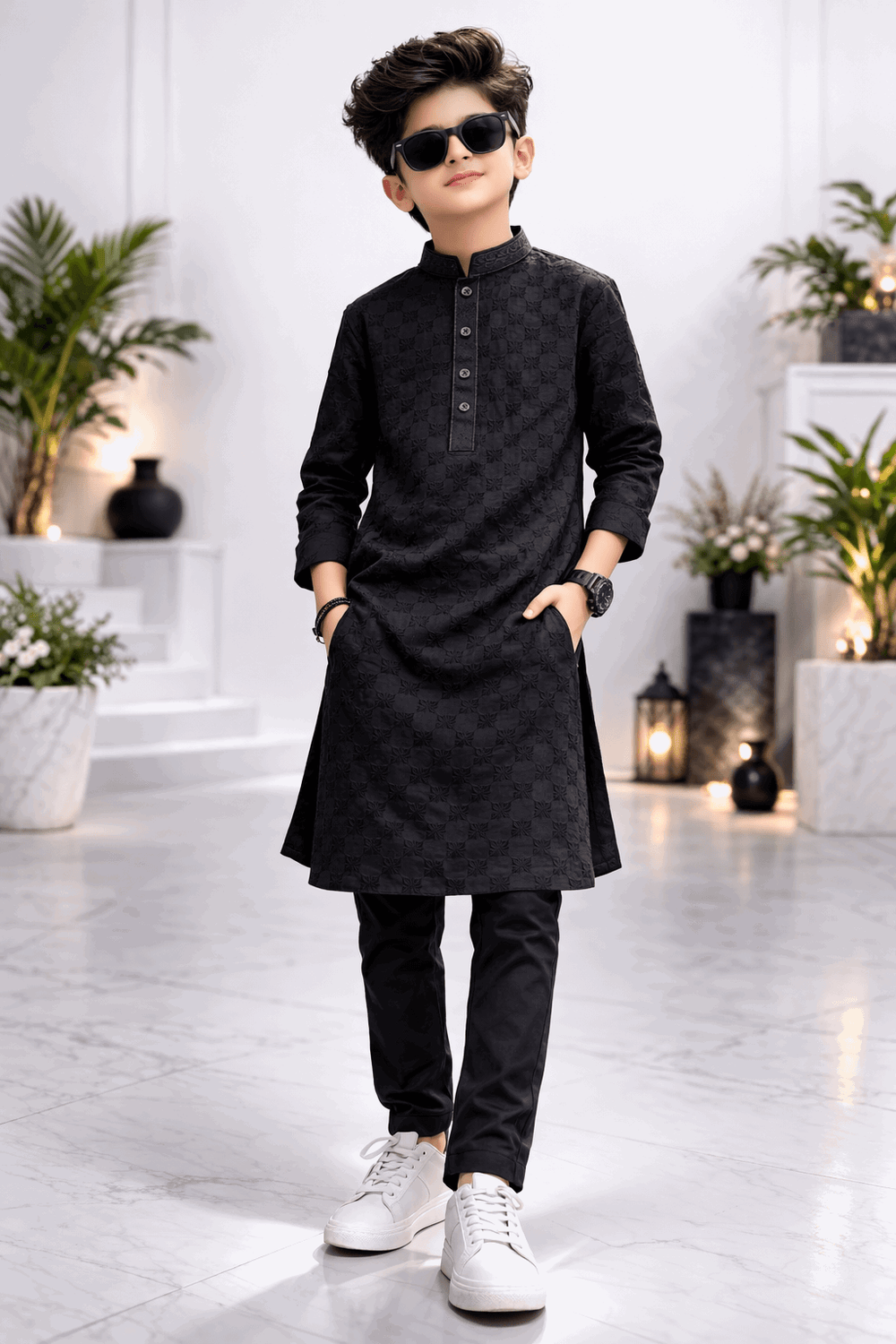 Boy Chikankari Shalwar Kameez KDC 024 - Nishat Creative Store