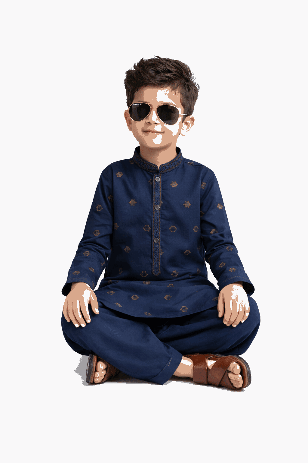 Boy Embroidered Printed Shalwar Kameez KDC 021 - Nishat Creative Store