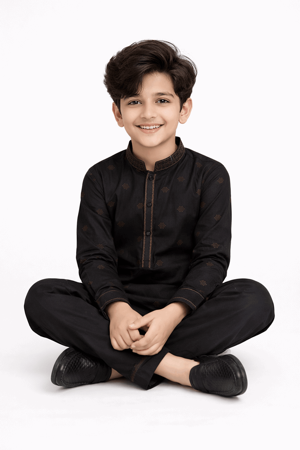 Boy Embroidered Printed Shalwar Kameez KDC 022 - Nishat Creative Store