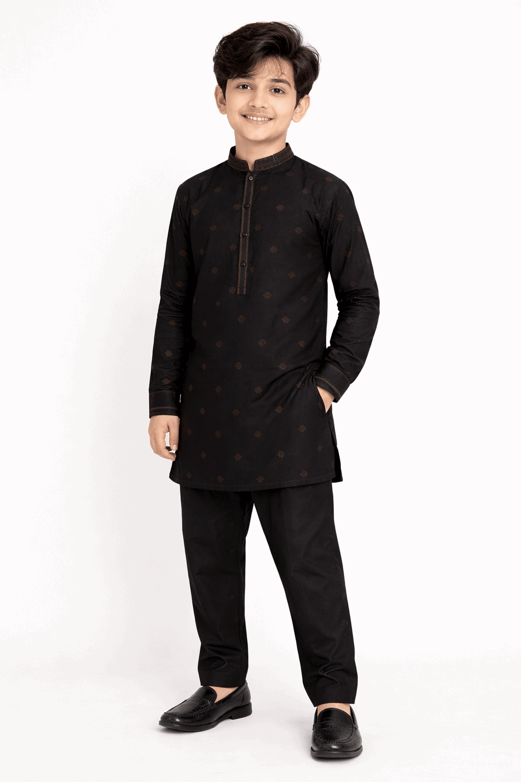 Boy Embroidered Printed Shalwar Kameez KDC 022 - Nishat Creative Store
