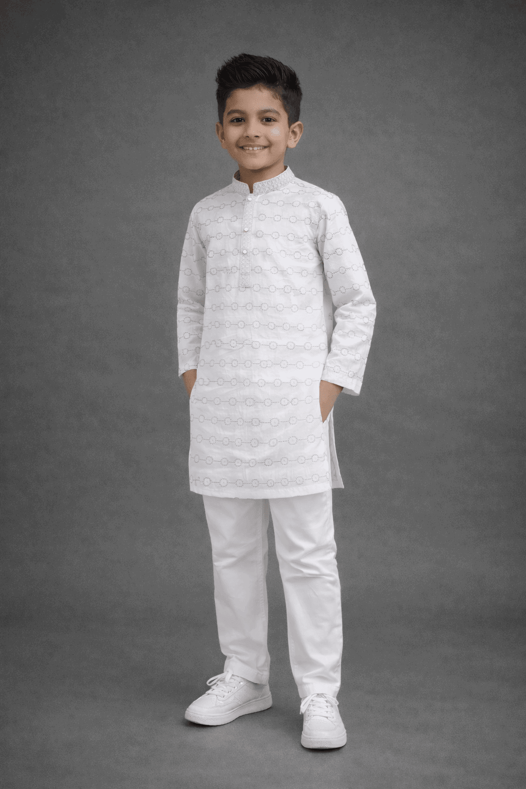 Boy Embroidered Printed Shalwar Kameez KDC 023 - Nishat Creative Store