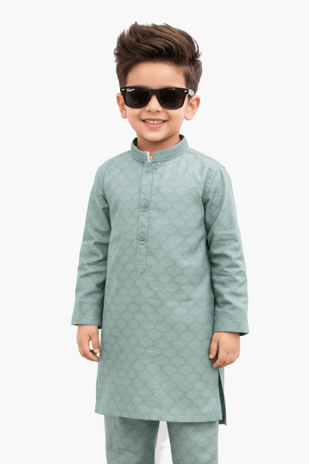 Boy Embroidered Self Shalwar Kameez KDC 019 - Nishat Creative Store