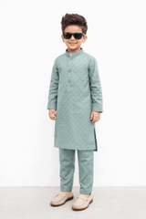 Boy Embroidered Self Shalwar Kameez KDC 019 - Nishat Creative Store