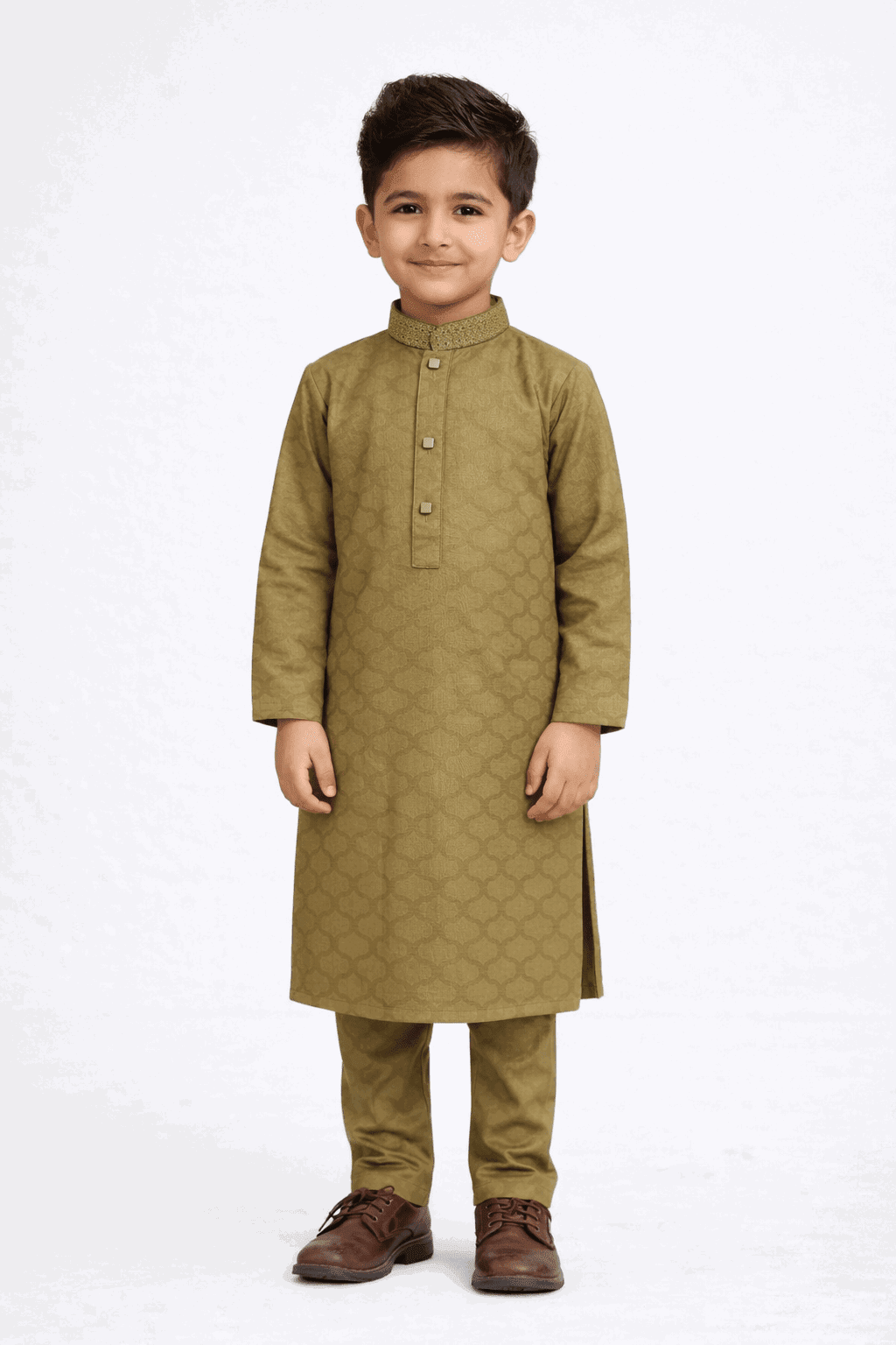Boy Embroidered Self Shalwar Kameez KDC 020 - Nishat Creative Store
