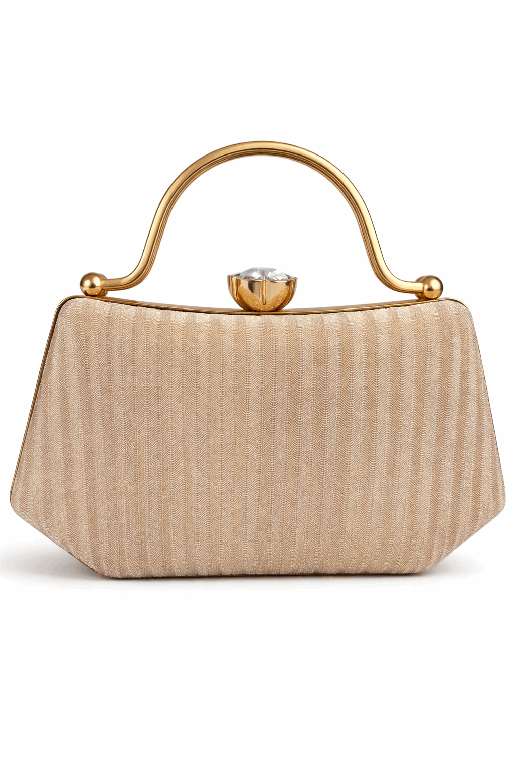 Champagne Gold Crystal Gala Clutch - Nishat Creative Store