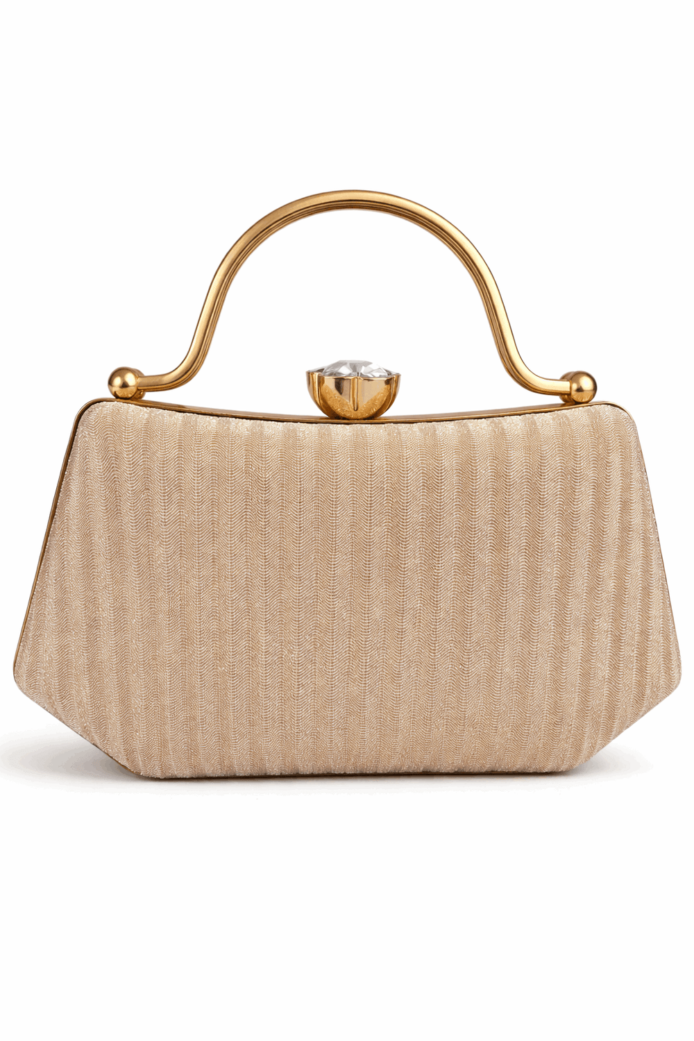 Champagne Gold Crystal Gala Clutch - Nishat Creative Store