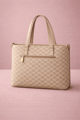 Chlèo Monogram Signature M Tote Bag – Classic Cream - Nishat Creative Store