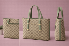 Chloé Monogram "GD" Tote Bag with Sage Green Accents - Nishat Creative Store
