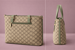 Chloé Monogram "GD" Tote Bag with Sage Green Accents - Nishat Creative Store