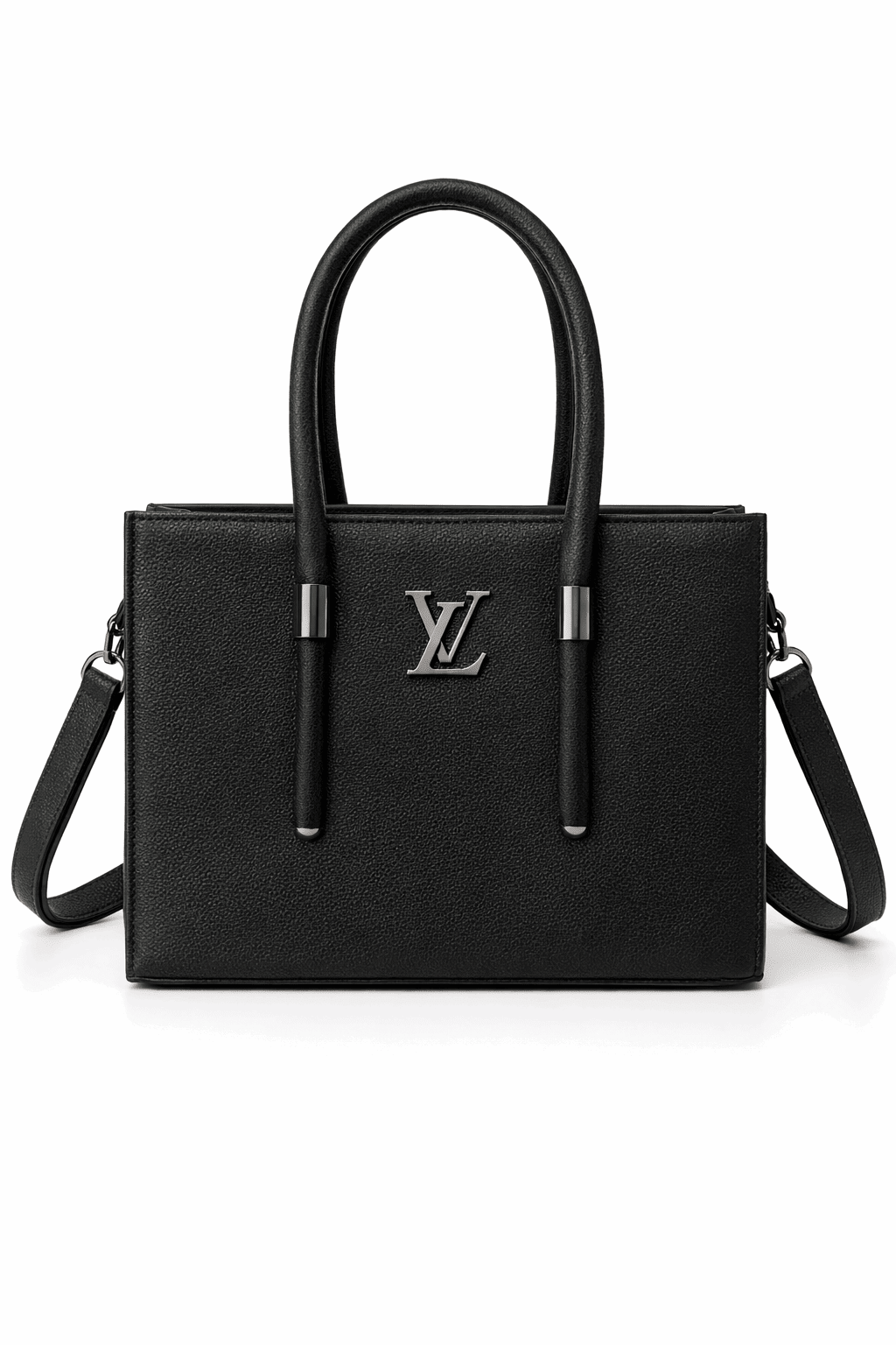 Classic Black Vegan Leather Satchel - Nishat Creative Store