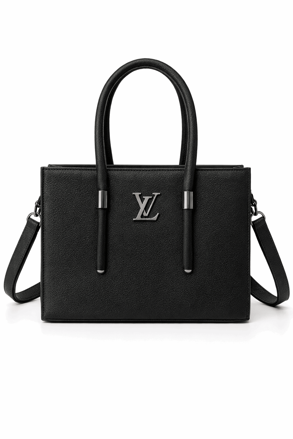 Classic Black Vegan Leather Satchel - Nishat Creative Store