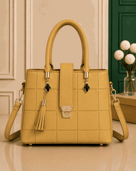 Classic chcekered Pattern Handbag - Nishat Creative Store