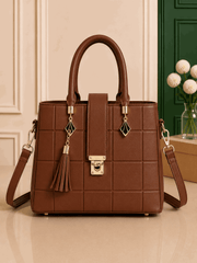 Classic chcekered Pattern Handbag - Nishat Creative Store