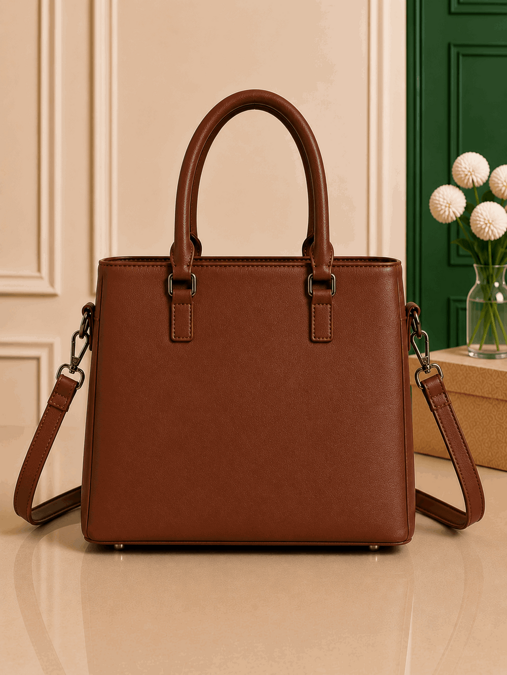 Classic chcekered Pattern Handbag - Nishat Creative Store