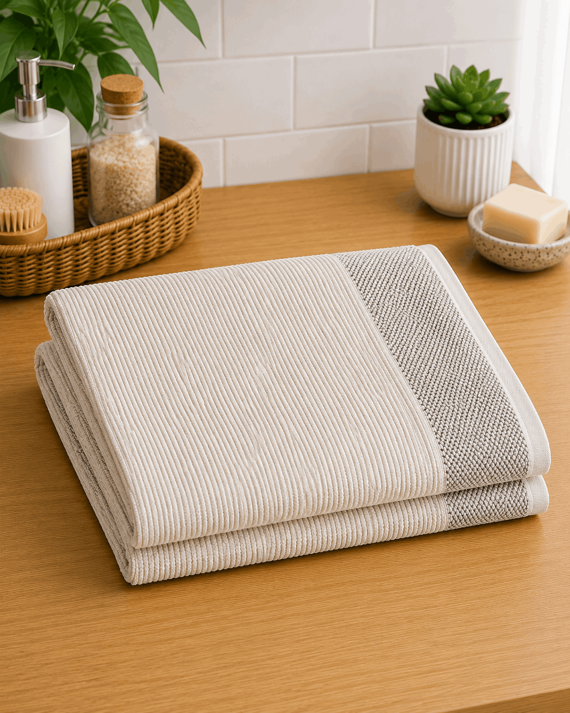Cotrai Ribbed Bath Towel - Nishat Creative Store