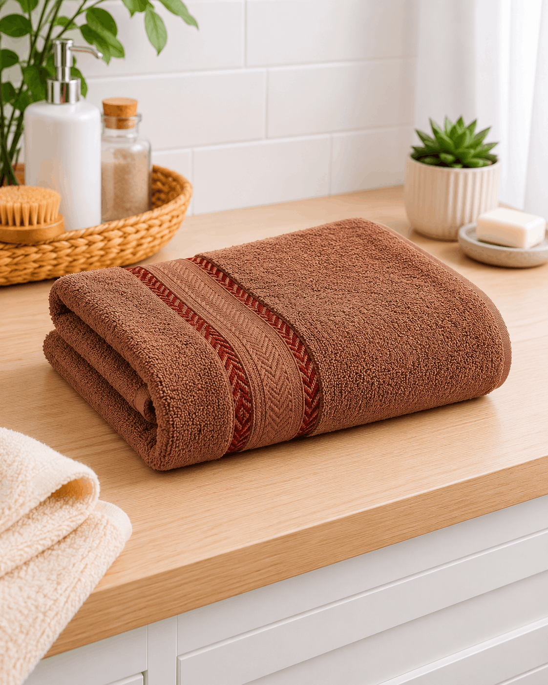 Cotton Hand Towel Nordic Border Set of 2 - Nishat Creative Store