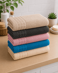 Cotton Hand Towel Waffle Border Set of 2 - Nishat Creative Store