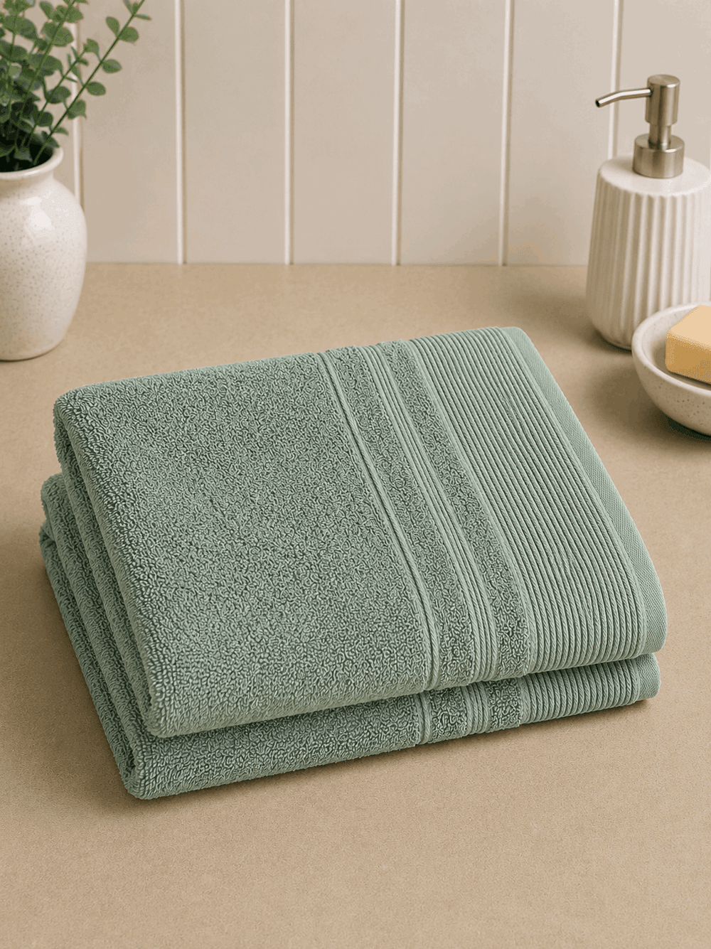 Cotton Ribed Bath Towel - Nishat Creative Store