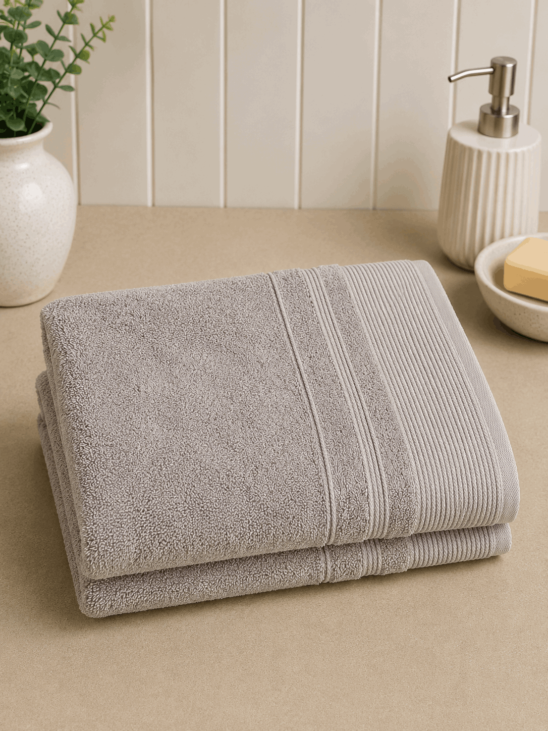 Cotton Ribed Bath Towel - Nishat Creative Store