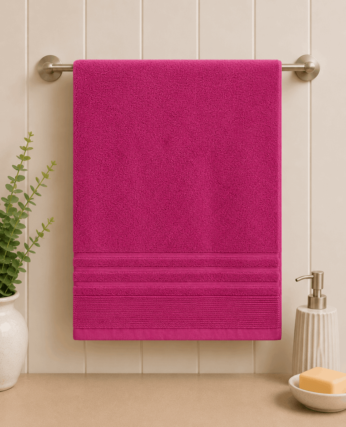 Cotton Ribed Bath Towel - Nishat Creative Store