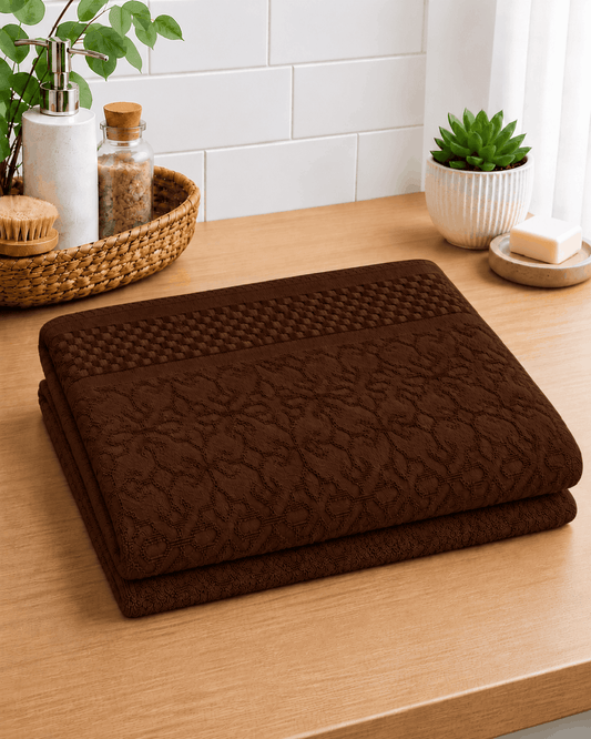 Damask Pattern Bath Towel - Nishat Creative Store