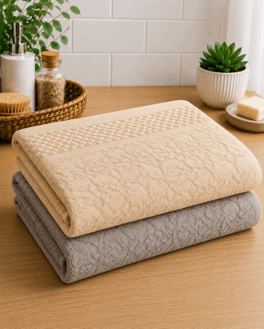 Damask Pattern Bath Towel - Nishat Creative Store