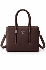 Dark Brown Vegan Leather Satchel - Nishat Creative Store