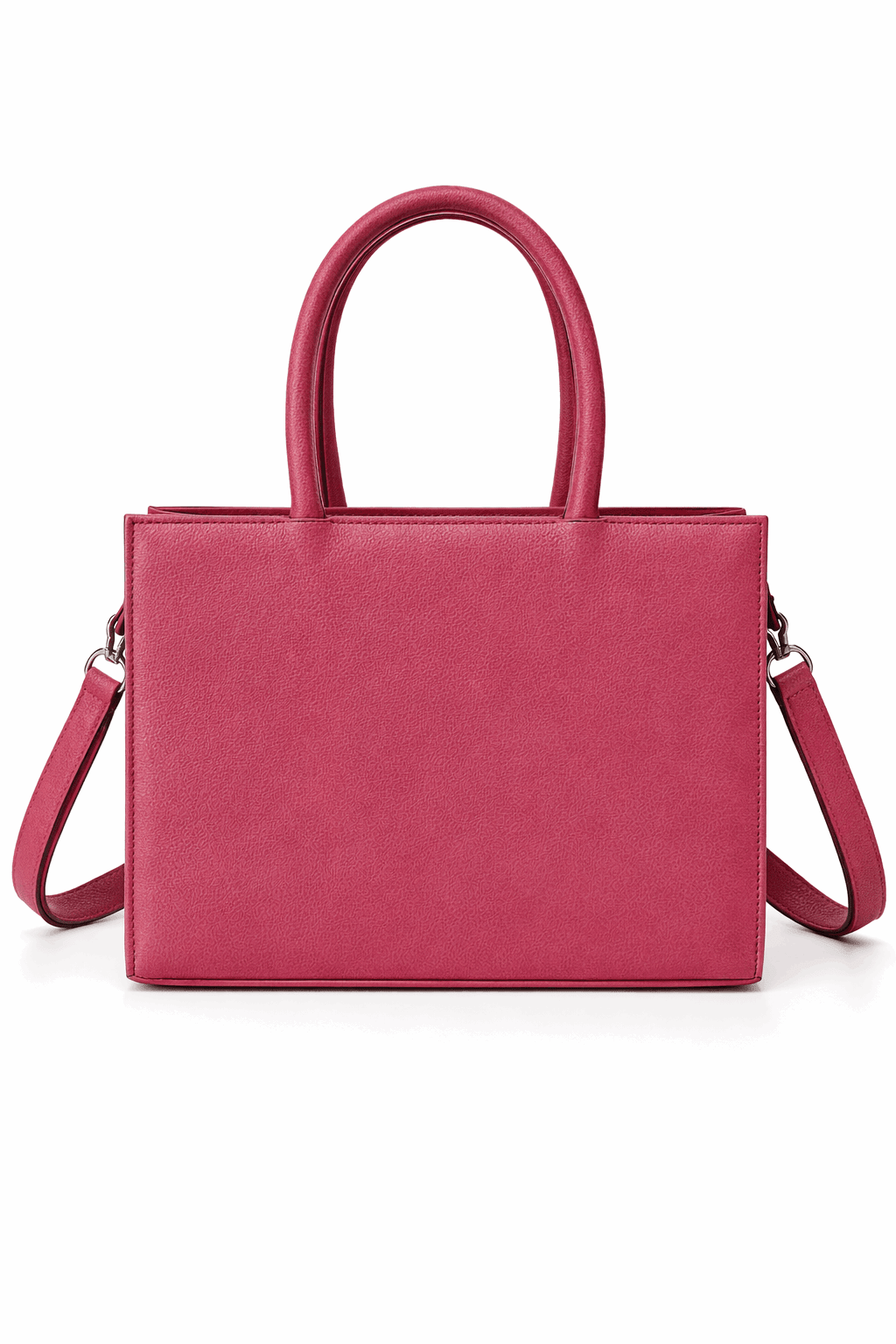 Dark Pink Vegan Leather Satchel - Nishat Creative Store