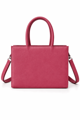 Dark Pink Vegan Leather Satchel - Nishat Creative Store