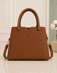 D.BERRY Quilted Leather Satchel - Nishat Creative Store